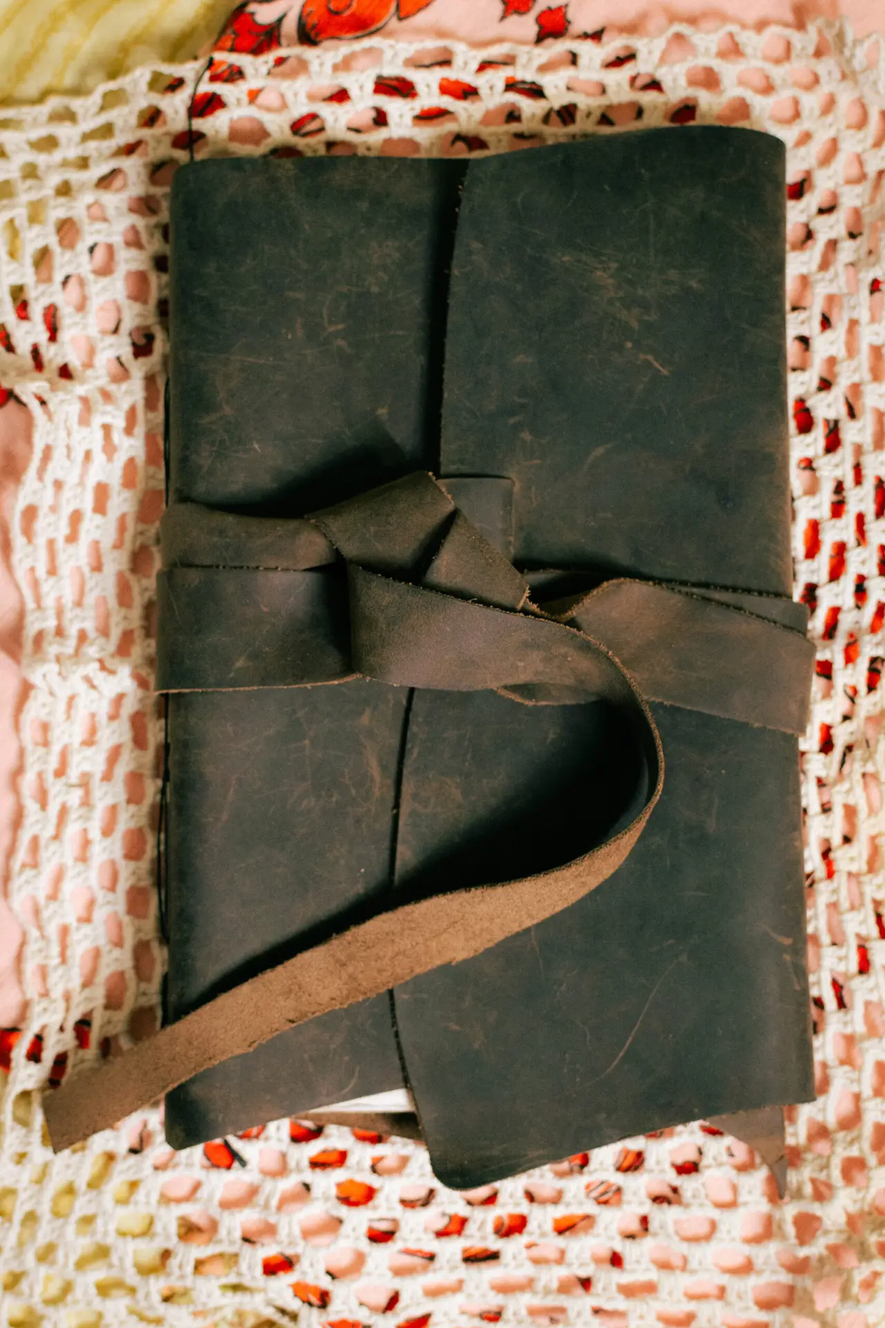 oiled espresso leather journal